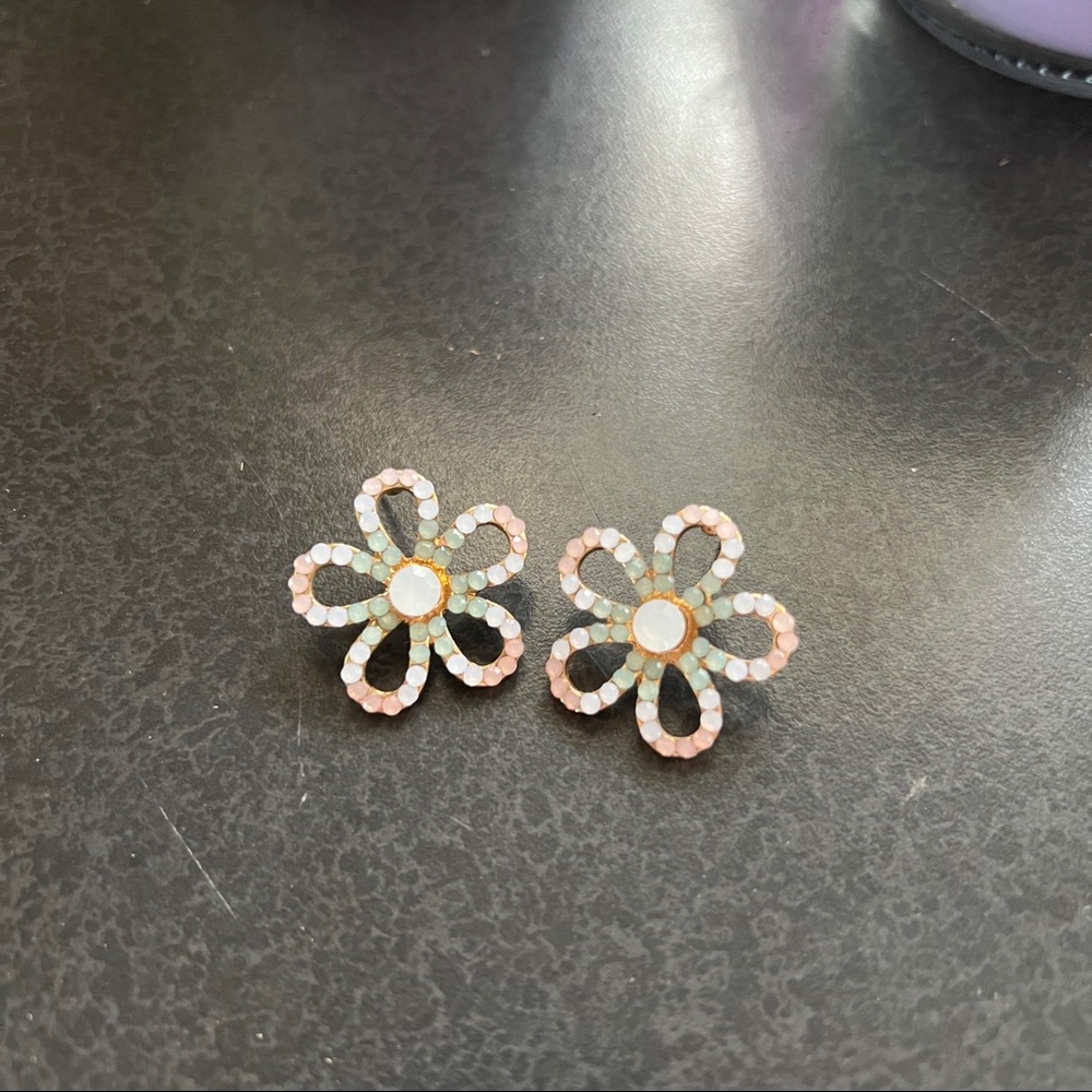 Pastel flower earrings